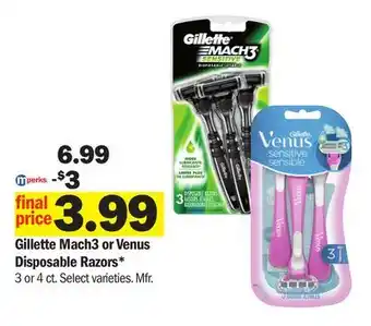 Meijer Gillette Mach3 or Venus Disposable Razors offer