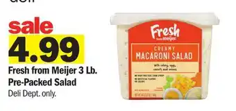 Meijer Fresh from Meijer 3 Lb. Pre-Packed Salad offer