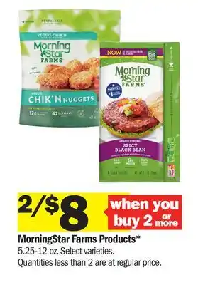 Meijer MorningStar Farms Products offer