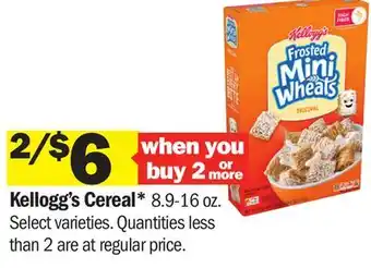 Meijer Kellogg's Cereal offer