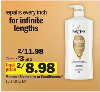 Meijer Pantene Shampoos or Conditioners offer
