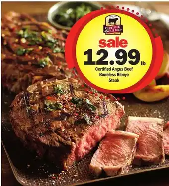 Meijer Certified Angus Beef Boneless Ribeye Steak offer