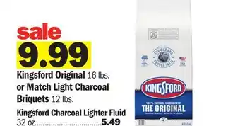 Meijer Kingsford Original 16 lbs. or Match Light Charcoal Briquets 12 lbs offer