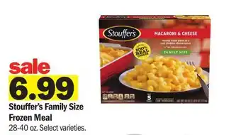 Meijer Stouffer's Family Size Frozen Meal offer