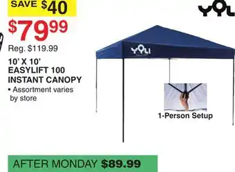 Dunham's Sports 10' X 10' EASYLIFT 100 INSTANT CANOPY offer