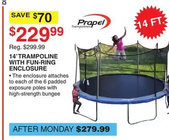 Dunham's Sports PROPEL 14' TRAMPOLINE WITH FUN-RING ENCLOSURE offer