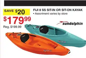 Dunham's Sports SUNDOLPHIN FIJI 8 SS SIT-IN OR SIT-ON KAYAK offer