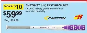 Dunham's Sports EASTON AMETHYST (- 11) FAST PITCH BAT offer