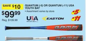 Dunham's Sports EASTON QUANTUM (- 5) OR QUANTUM (- 11) USA YOUTH BAT offer