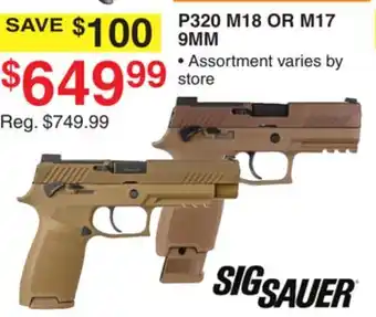 Dunham's Sports SIG SAUER P320 M18 OR M17 9MM offer