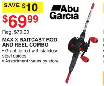 Dunham's Sports ABU GARCIA MAX X BAITCAST ROD AND REEL COMBO offer