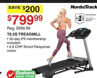 Dunham's Sports NORDICTRACK T6.5S TREADMILL offer