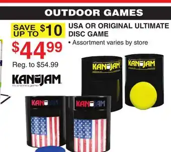 Dunham's Sports USA OR ORIGINAL ULTIMATE DISC GAME offer