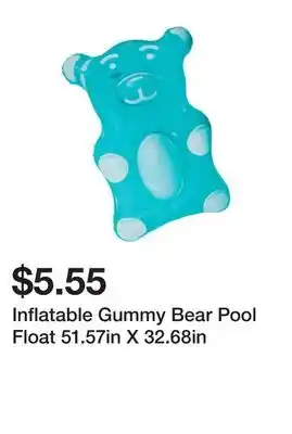 Five Below Inflatable Gummy Bear Pool Float 51.57in X 32.68in offer