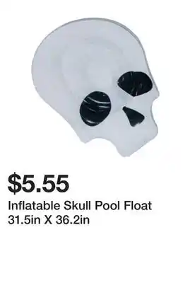 Five Below Inflatable Skull Pool Float 31.5in X 36.2in offer