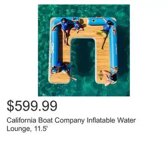 Costco California Boat Company Inflatable Water Lounge, 11.5' offer