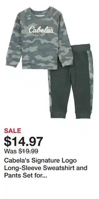 Cabela's Cabela's Signature Logo Long-Sleeve Sweatshirt and Pants Set for Babies offer