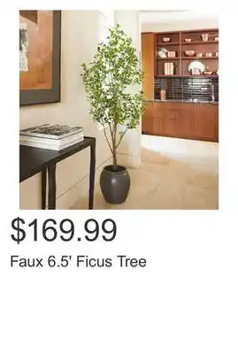 Costco Faux 6.5' Ficus Tree offer