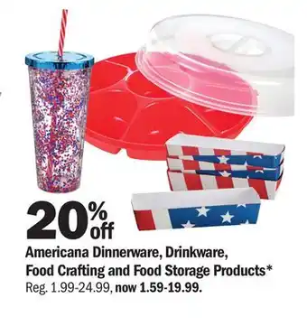 Meijer Americana Dinnerware, Drinkware, Food Crafting and Food Storage Products offer