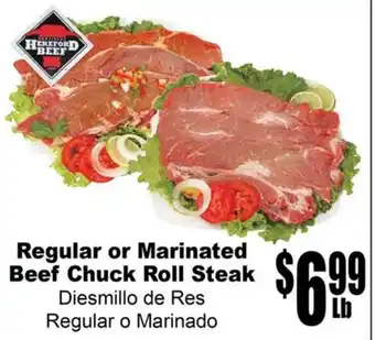 Regular or Marinated Beef Chuck Roll Steak