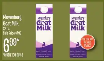 Jewel-Osco Meyenberg Goat Milk offer