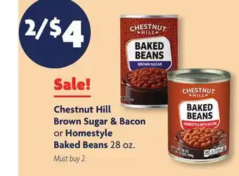 Family Dollar Chestnut Hill Brown Sugar & Bacon or Homestyle Baked Beans offer