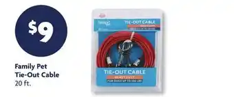 Family Dollar Family Pet Tie-Out Cable offer