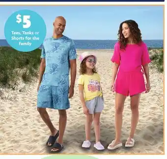 Family Dollar Tees, Tanks or Shorts for the Family offer