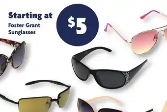 Family Dollar Foster Grant Sunglasses offer