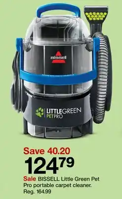 Target BISSELL Little Green Pet Pro portable carpet cleaner offer