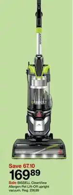 Target BISSELL CleanView Allergen Pet Lift-Off upright vacuum offer