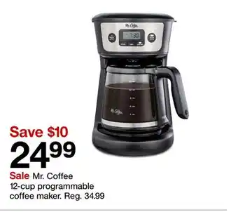 Target Mr. Coffee 12-cup programmable coffee maker offer