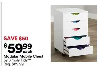 Michaels Modular Mobile Chest by Simply Tidy offer