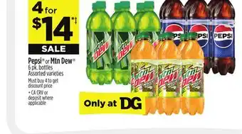 Dollar General Pepsi or Mtn Dew offer