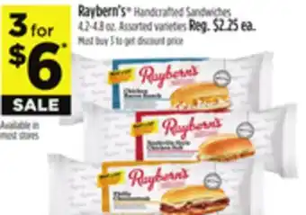 Dollar General Raybern's Handcrafted Sandwiches offer