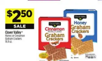 Dollar General Clover Valley Honey or Cinnamon Graham Crackers offer