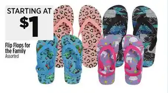 Dollar General Flip Flops for the Family offer