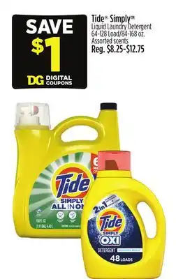 Dollar General Tide Simply Liquid Laundry Detergent offer