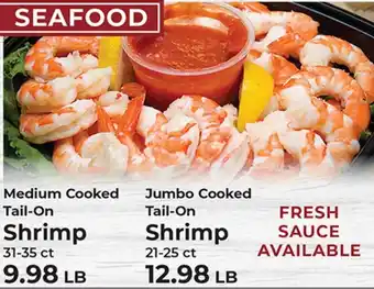 Sunset Foods Medium Cooked Tail-On Shrimp offer