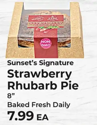 Sunset Foods Sunset's Signature Strawberry Rhubarb Pie offer