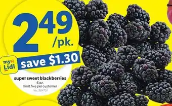 Lidl super sweet blackberries offer