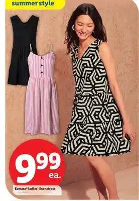 Lidl Esmara ladies' linen dress offer