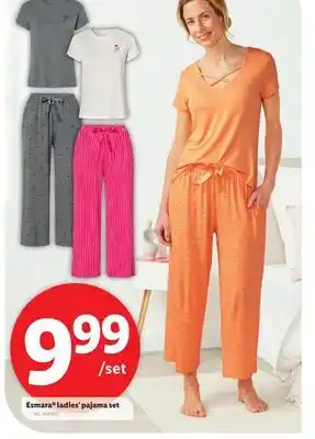 Lidl Esmara ladies' pajama set offer