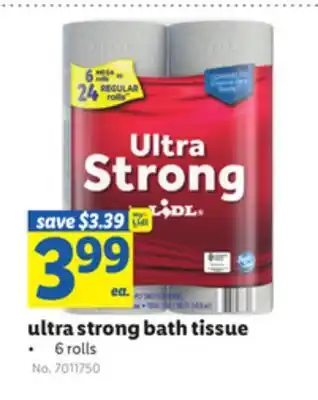 Lidl ultra strong bath tissue offer