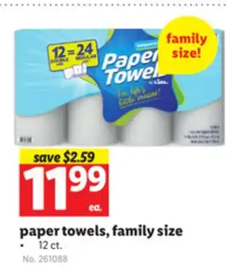 Lidl paper towels, family size offer