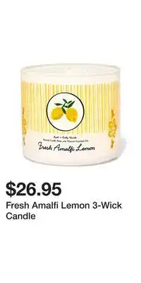 Bath & Body Works Fresh Amalfi Lemon 3-Wick Candle offer