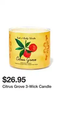 Bath & Body Works Citrus Grove 3-Wick Candle offer