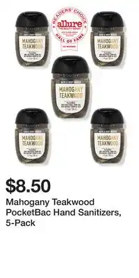 Bath & Body Works Mahogany Teakwood PocketBac Hand Sanitizers, 5-Pack offer