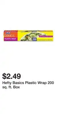 Big Lots Hefty Basics Plastic Wrap 200 sq. ft. Box offer