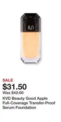 Ulta Beauty KVD Beauty Good Apple Full-Coverage Transfer-Proof Serum Foundation offer
